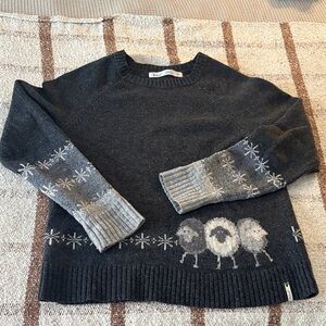 Gray Sheep Pattern Sweater